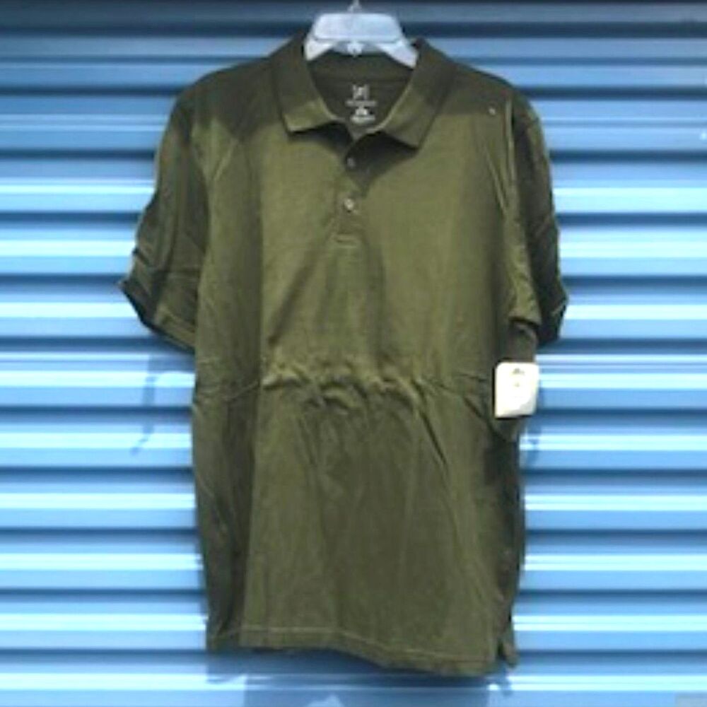 Jersey Polo Style Shirt . Size: Large {42-44} Casual or Work. George . Olive